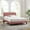 Dusty Rose, variant on Modway Peyton Performance Velvet Queen Platform Bed in White