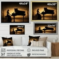 thumbnail image 4 of Designart "Silhouette Symphony On The Piano II" Music Floater Framed Wall Decor, 4 of 5