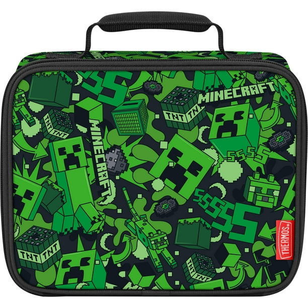 Thermos Kids Insulated Reusable Single Compartment Lunch Bag, Minecraft