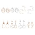 thumbnail image 2 of 1 Paire de Style Coréen Géométrique Irrégulière Femmes Coréen Boucles d'Oreilles Creuses Boucles d'Oreilles Creuses Fille Dangle Drop Boucles d'Oreilles, 2 of 7