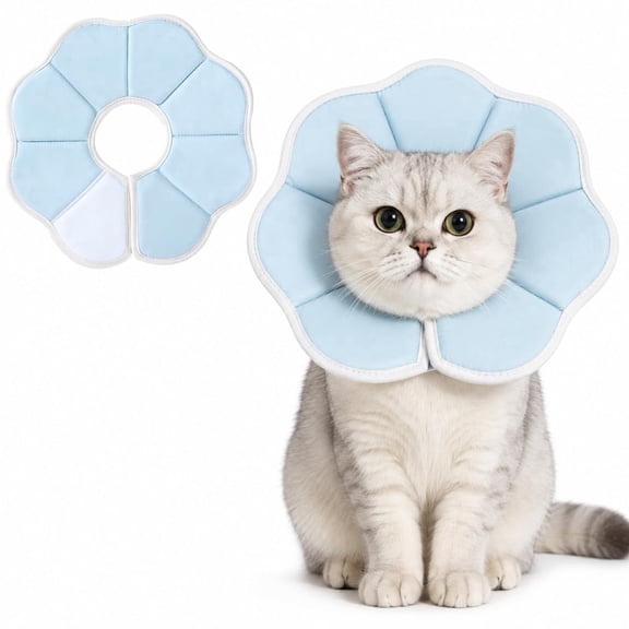 Avont Cat Cone M Adjustable Soft E-Collar, Blue