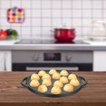 thumbnail image 4 of Minkissy Cast Iron Escargot Pan Frying Pan Skillet Home Kitchen 1PC, 4 of 4