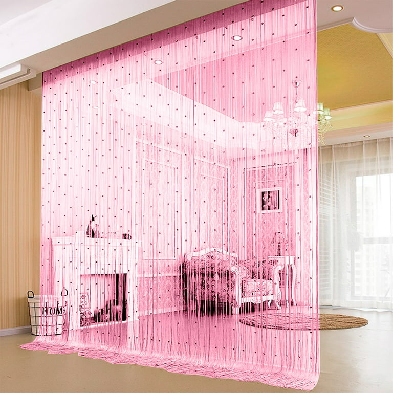 Crystal Beaded String Door Curtain Beads Fringe Room Divider Decor