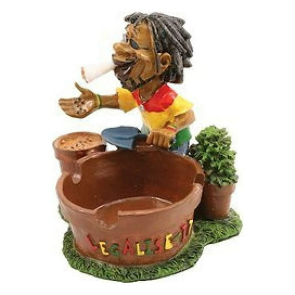 Fess Products Cool Jamaican Man Holding Cigarette Ashtray #2