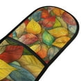 thumbnail image 4 of Yayeee Double Oven Mitt Kitchen Heat Resistant Baking 35" x7" Quilted Glove, Retro Autumn Leaves, 4 of 6