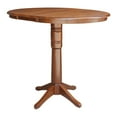 thumbnail image 3 of 36" Round Pedestal Dining Table with 12" Leaf - Espresso, 3 of 26