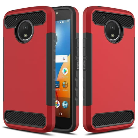 Moto E4 Plus Case, Hybrid Slim Fit Impact Dual Layer Shockproof Case for Motorola Moto E4 Plus -