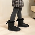 thumbnail image 2 of BURUDANI Girls Boots Kids Winter Warm Snow Ankle Bow Boots for Toddler/Little Kid, 2 of 6