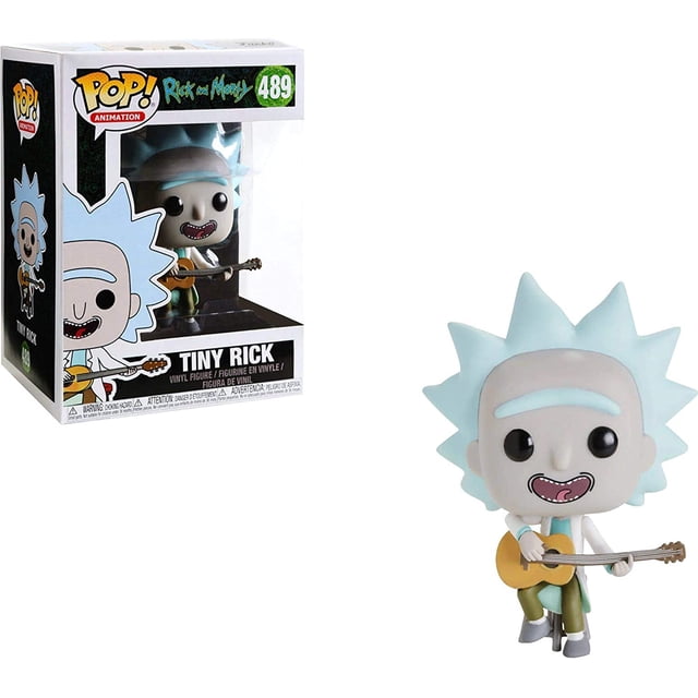 Funko 34215 POP Vinil: Rick & Morty: Tiny Rick con Guitarra (Exc) Morty, Multi