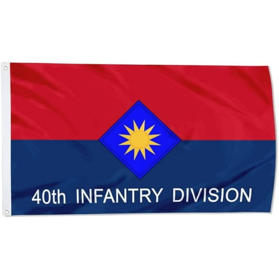 Army 40th Infantry division Flag 3x5Feet Military Banner with 2 Brass Grommets