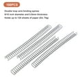 thumbnail image 3 of 100PCS Double Loop Spiral Binding Coil 9/16 Inch 34 Loop 3:1 Pitch 120 Sheet Capacity A4 Wire Binding Spines with 360 Degree Rotation Easy to Prepare Paper Storage, 3 of 7