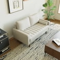 thumbnail image 3 of Stateside 59" Vegan Leather Office Loveseat, Square Arm 2-Seater Sofa for Reception, Home Office & Small Spaces, 3 of 5