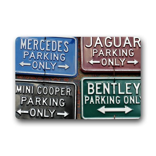 RYLABLUE Car Parking Sign Doormat Floor Mats Rugs Outdoors/Indoor Doormat Size 30x18 inches