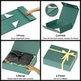 thumbnail image 4 of Gift Boxes with Lids, 11.5x7.8x3 In Forest Green Gift Box for Presents Magnetic Closure for T-Shirts, Gloves, Scarves, Books, Baby Clothes, Robes Clothing Gift Wrap, Contains Card, Ribbon, 4 of 4