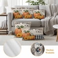 thumbnail image 6 of Pumpkin Fall Outdoor Waterproof Pillow Covers, Thanksgiving Sunflower Y'all Checkered Decorative Rectangle Throw Pillowcase Sofa Cushion Sham for Patio/Couch/Chair, 20"x12" 2 Pack, 6 of 8