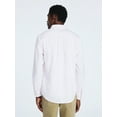 thumbnail image 3 of Free Assembly Men's Button Front Oxford Shirt with Long Sleeves, Sizes S-3XL, 3 of 5