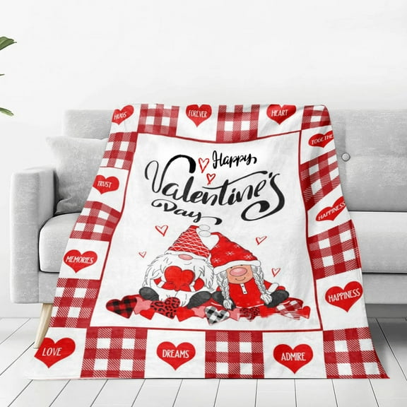 Giyblacko BlanketValentine’s Day Home Furnishing Blanket Flannel Blanket Warm Blanket Decoration Blanket
