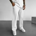 thumbnail image 4 of OSOLU Men Solid Color Long Trousers Tether Pants Sports Sweatpants Street Casual Trousers Fashionable Classic Leisure Workout Training Joggers Bottoms, 4 of 6