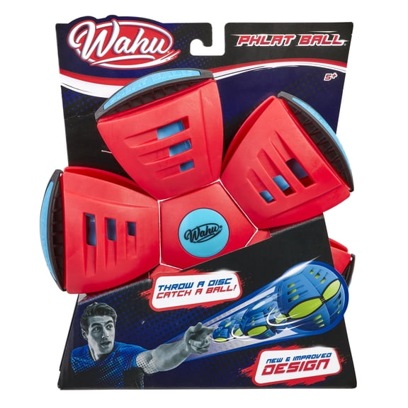 Wahu Phlat Ball Classic Red - Throw A Disc Catch A Ball! - Time Delay Transformation Flying Toy
