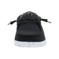 thumbnail image 3 of Hey Dude Womens Wendy Canvas Slip On Slip-On Sneakers  Black 10 Medium (B,M), 3 of 3