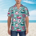 thumbnail image 4 of Daiia Swimming Bulldog Hawaiian Shirt for Men Gentle Cotton Regular Short Sleeve Casual-Medium, 4 of 9