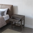 thumbnail image 6 of Home Square 1 Drawer Wood Nightstand with Top Outlet in Gray - Set of 2, 6 of 7