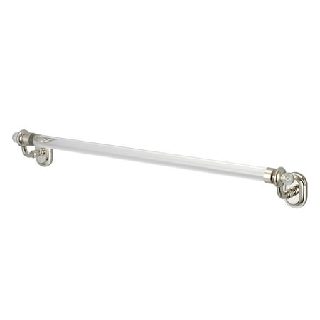 BA-0002-05 Elegant Glass Series 24 Towel Bar with Glass Highlights Strong Mounting Brackets Solid Brass Construction and Glass in