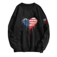 thumbnail image 3 of Tops for Women's Long Sleeves Crewneck Sweatshirts 4th of July Independence Day American Flag Pullover Shirts, 3 of 3