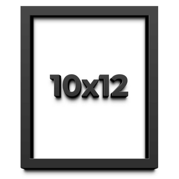 10x12 Shadow Box Frame Black | 1 inches Deep Real Wood Contemporary Shadowbox Display Frame | UV
