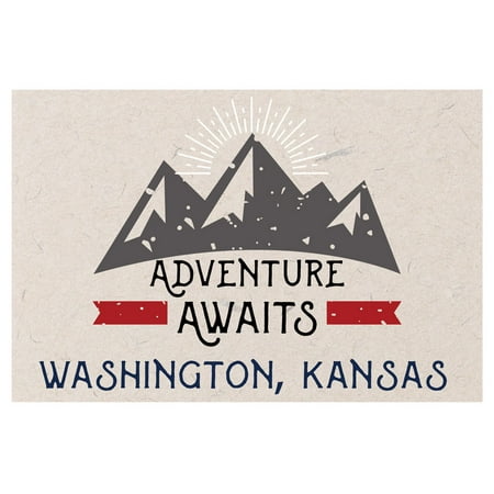 

Washington Kansas Souvenir 2x3 Inch Fridge Magnet Adventure Awaits Design