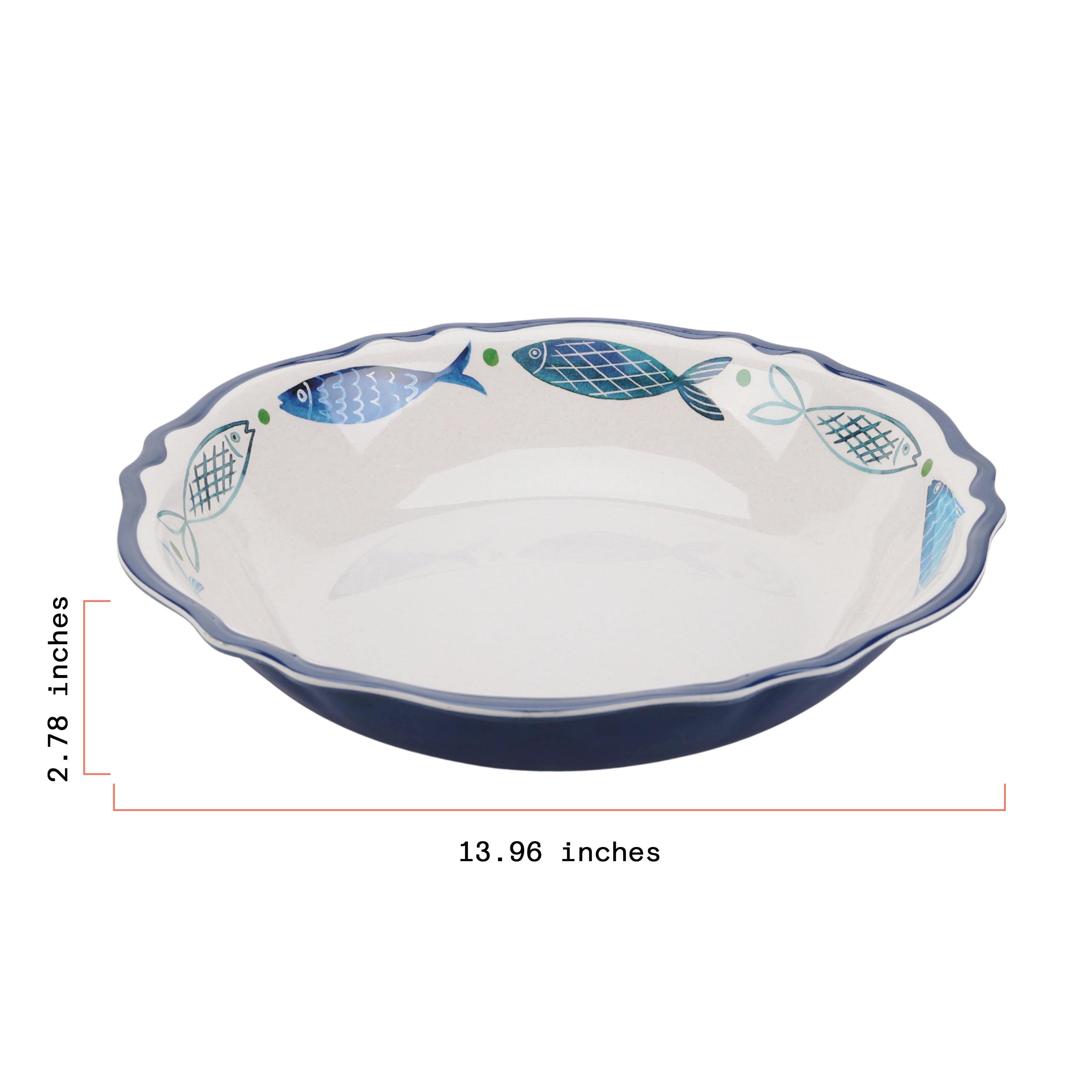 Beautiful by Drew Barrymore Round Serve Bowl, Bamboo Melamine