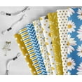 thumbnail image 6 of Soimoi 8 Pc Fat Quarter Bundle,FloralPrint 18"x 22"DIY Patchwork-100% CottonPre-Cut Quilting Fabric Blue & Yellow, 6 of 7