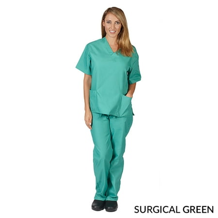 

Natural Uniforms Unisex Solid V-Neck Medical Scrub Set Style 101