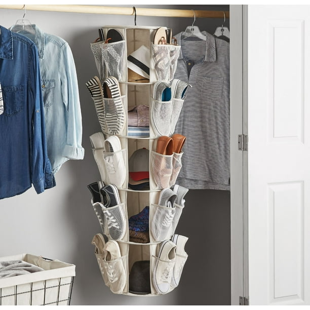 Mainstays 5Tier/40Pocket Canvas Carousel Organizer