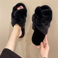 thumbnail image 2 of Winter House Slippers for Woman Casual Winter Velvet Warm Solid Color Open Toe Slip-on Indoor Outdoor Thick Soled Slippers, 2 of 5