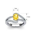 thumbnail image 5 of SuperJeweler 1.40 Carat Oval Shape Citrine and Fancy Diamond Ring In Sterling Silver For Women, 5 of 6