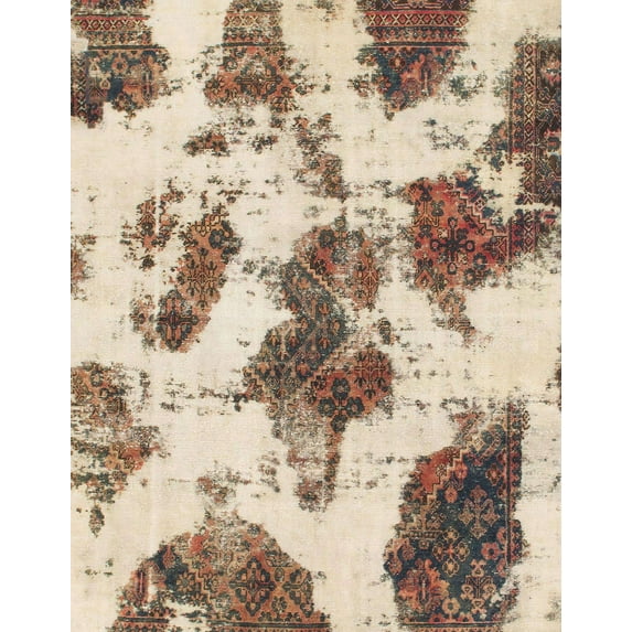 Ahgly Company Indoor Rectangle Abstract Dark Gold Brown Abstract Area Rugs, 7' x 10'