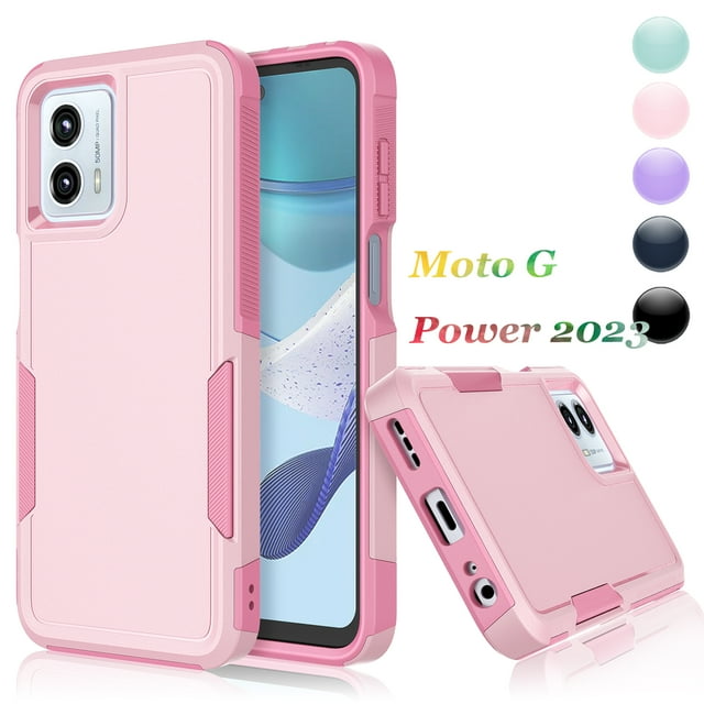 For Motorola Moto G 5G 2023 Phone Case,2 in 1 Hard PC Phone Case for Moto G 5G 2023 , Rubber & Rugged Shockproof Full Body Protection Case Cover - Black