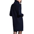 thumbnail image 3 of Fashnice Robe Chandail pour Femmes, Mini Robe à Enfiler, Col Roulé, Chaude, Bleu Foncé TG, 3 of 4