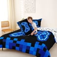 thumbnail image 4 of jejeloiu Gamepad Games Lover Queen Comforter Set,Pixel Miner Grid Bedding Comforter Set For Boy Women Reversible 3 Pieces, 4 of 7
