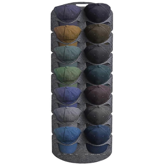 Perchero para gorras de béisbol con bolsillos profundos, plegable, de fieltro, para colgar gorras, decoración del hogar - SNNGV