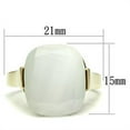 thumbnail image 2 of Luxe Jewelry Designs Women's Gold Plated Ring with White Synthetic Cat Eye Stone - Size 10 (Pack of, 2 of 4