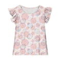 thumbnail image 5 of MKOSPLRT Big Girls' Easter Floral Flutter Sleeve Tee Breathable Summer Blouse for Tweens 3 Years, 5 of 7