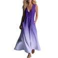 thumbnail image 3 of Sentmoon Conservative Dress Maxi Dress Plus Size 2026 Summer Gradient Color Sleeveless Button Down with Pockets Loose Fit Soft and Comfortable Womens Boho Dresses S-2XL, 3 of 8