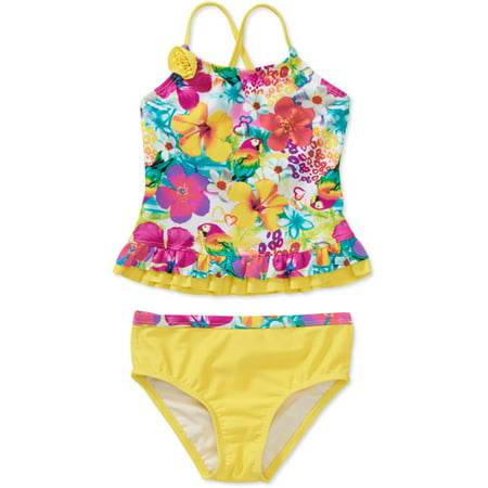 Op Baby Girls' 2 Piece Floral Tankini Sw - Walmart.com