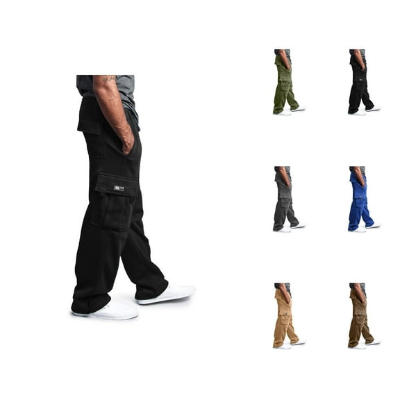 Sweatpants for Men 2025 Fall Winter Drawstring Straight Leg Cargo Joggers with Pockets Mens Casual Pants Trousers