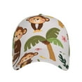 thumbnail image 2 of Naloa Original Classic Low Profile Hat Men Women Baseball Cap Dad Hat Adjustable Unconstructed Monkeys Swinging from Palms Print Cap, 2 of 9