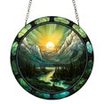 thumbnail image 1 of DFC "Tree Of Life Window Hanging 6" Round Stained Acrylic With 3 Designs Colorful Room & Home Ornament (0.12" Thick 20g)", 1 of 3