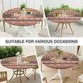 thumbnail image 7 of Boho Red Southwestern Ethnic Pattern Round Fitted Tablecloth with Elastic Edge,Dining Table Cover Waterproof,Outdoor Round Tablecloth for Camping,Dining,Indoor and Outdoor, 7 of 7