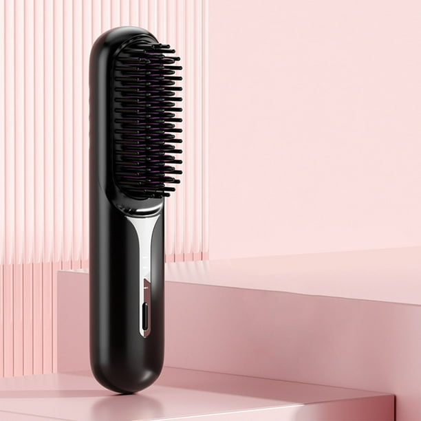 Ganfancp Wireless Straight Hair Comb Portable Negative No Injury Lazy Rechargeable Straight Hair Comb Curling Device Use Ofertas Del Dia Solo En Linea